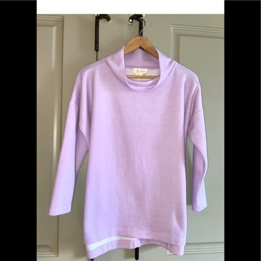 NWT-Anthro Lilac Cowl Neck High-Low Oversized Sweater